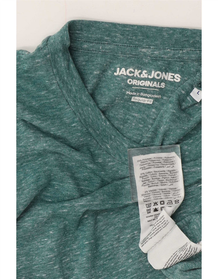 Jack & Jones T-shirt da uomo vestibilità regolare Top grande poliestere chiazzato verde