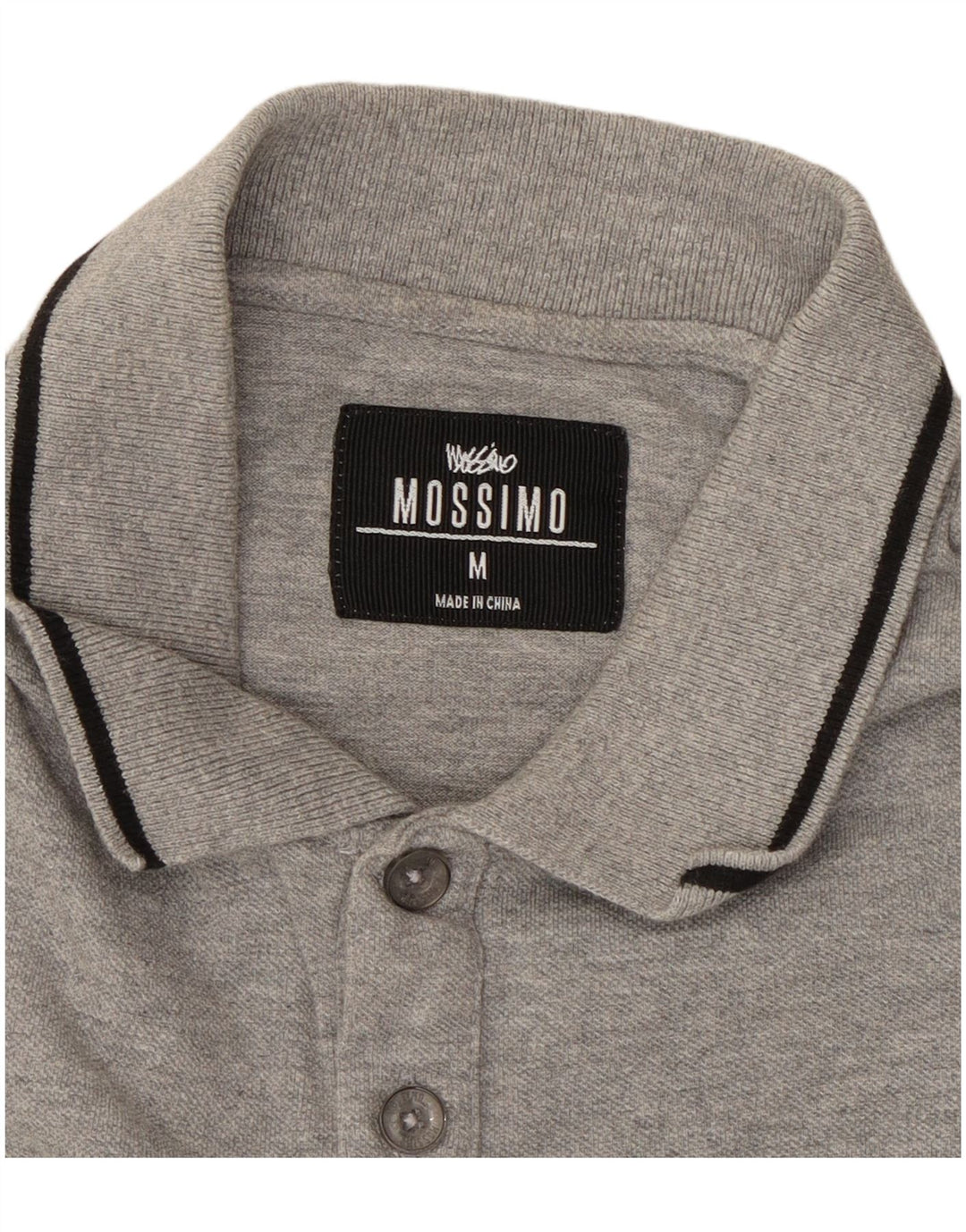 MOSSIMO Mens Polo Shirt Medium Grey Cotton