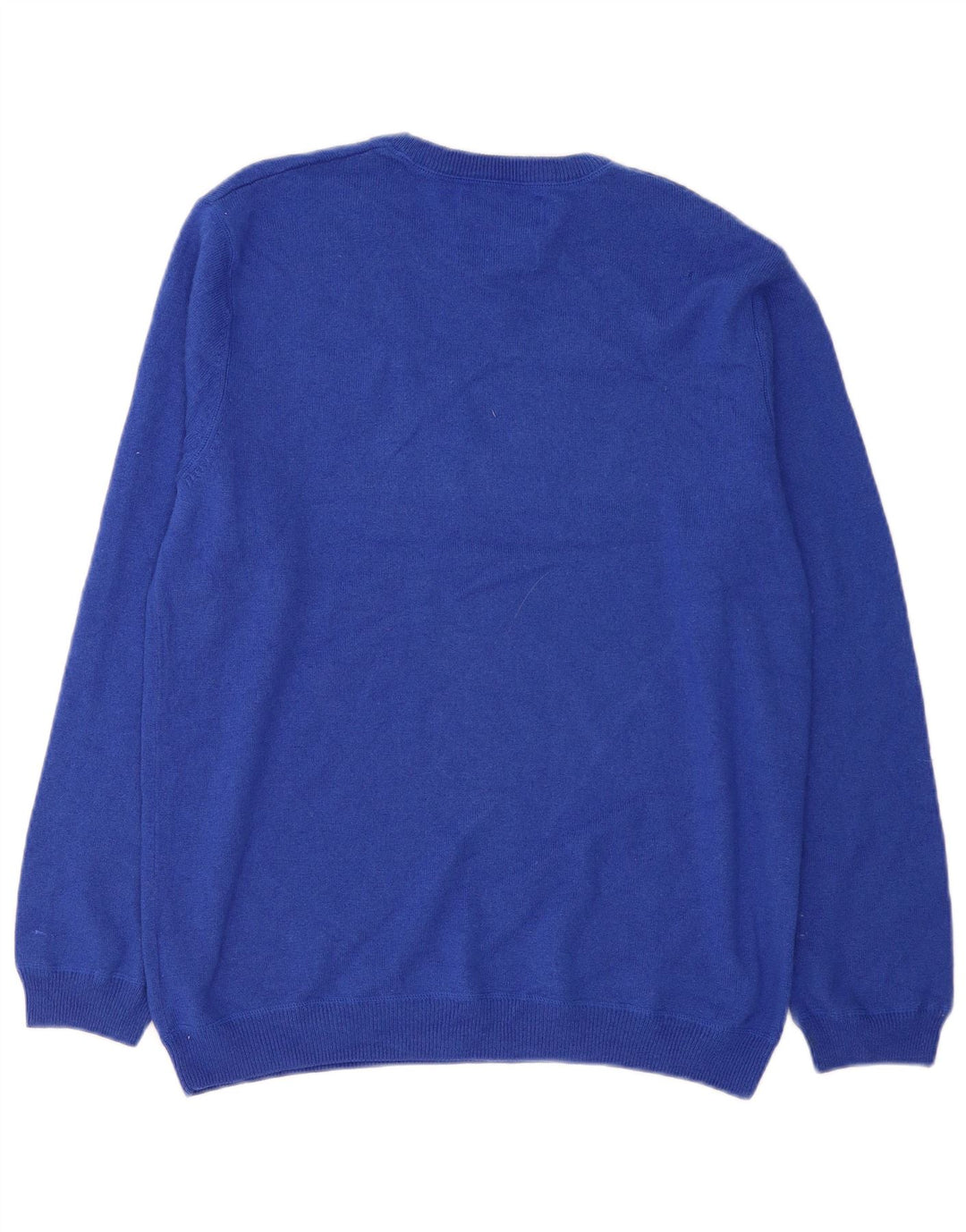 Maglione maglione girocollo da uomo Marks & Spencer grande lana blu