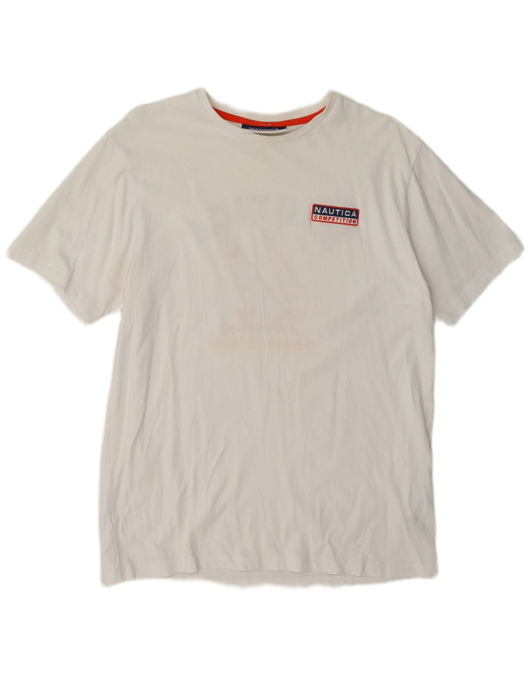 T-shirt grafica da uomo Nautica Top grande in cotone bianco
