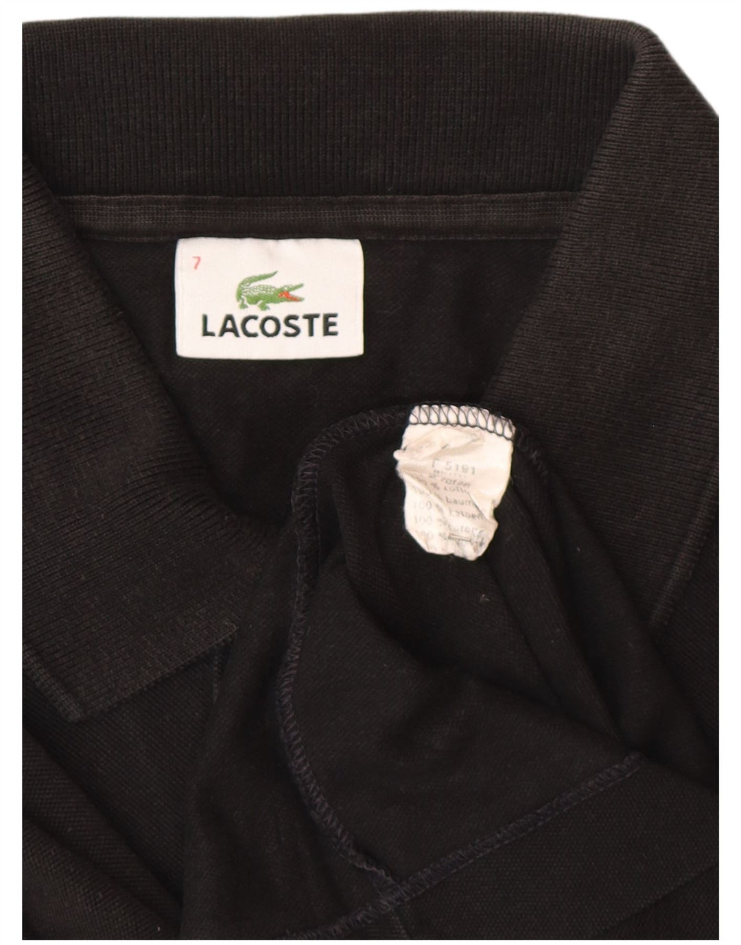 Polo da uomo Lacoste taglia 7 2XL cotone nero