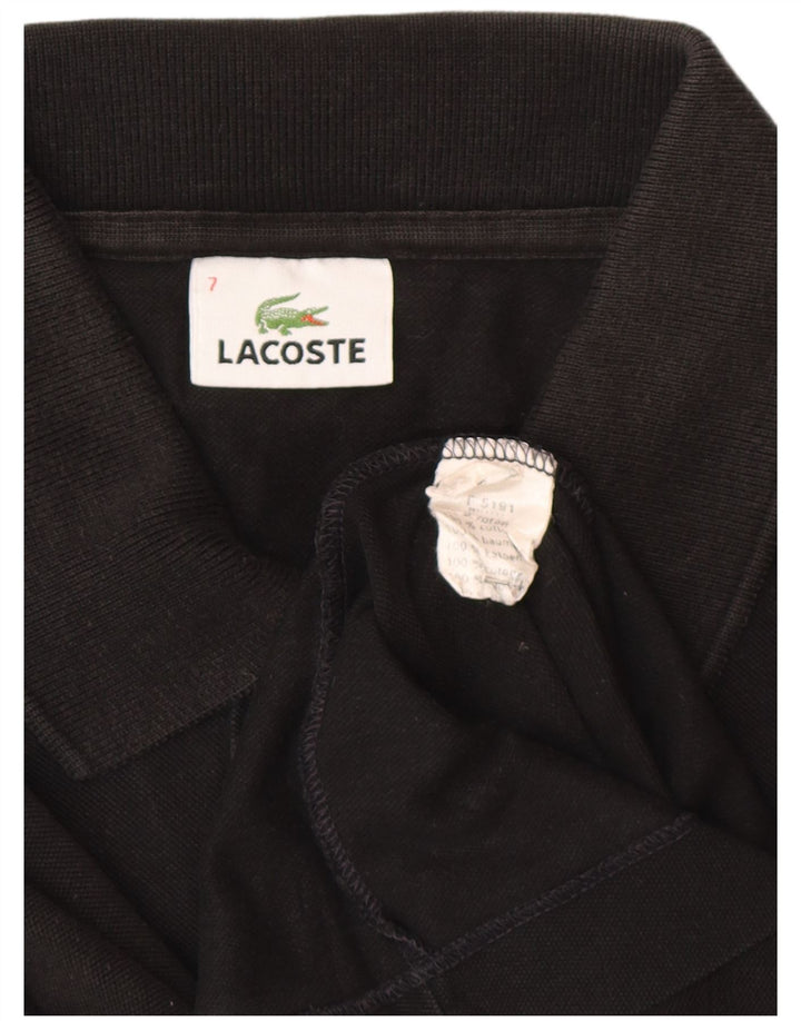 Polo da uomo Lacoste taglia 7 2XL cotone nero