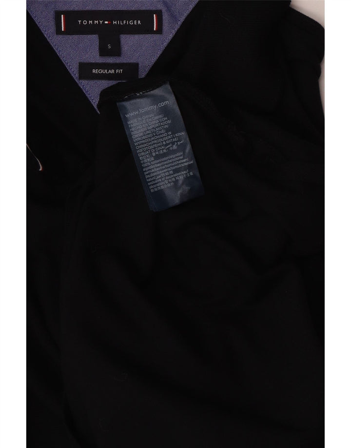 Polo da uomo Tommy Hilfiger piccola in cotone nero