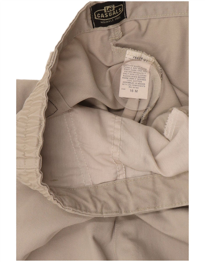 Pantaloni chino con pegging a vita alta da donna LEE US 16 2XL W40 L29 Cotone beige