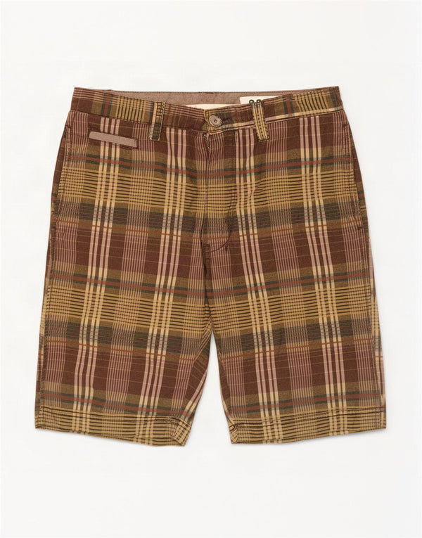 Pantaloncini chino regolari da uomo Murphy & Nye grandi W32 in cotone a quadri multicolore