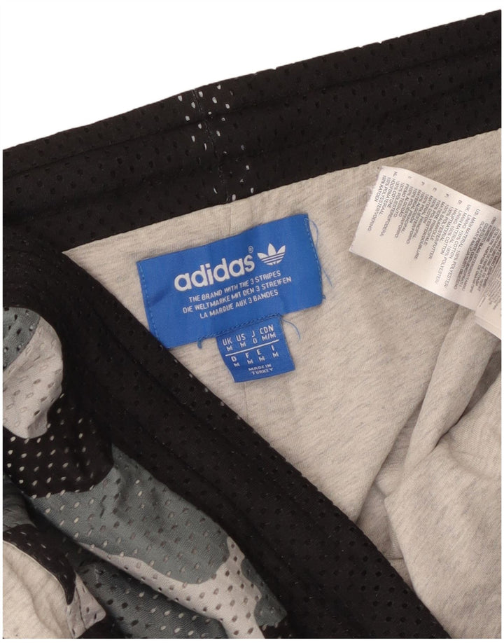 Pantaloncini sportivi Adidas da uomo con grafica grafica media in poliestere mimetico nero