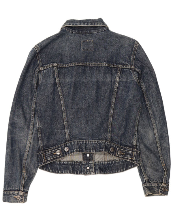 Gas Giacca da donna in denim Street Mood Crop UK 10 Small Blu Cotone