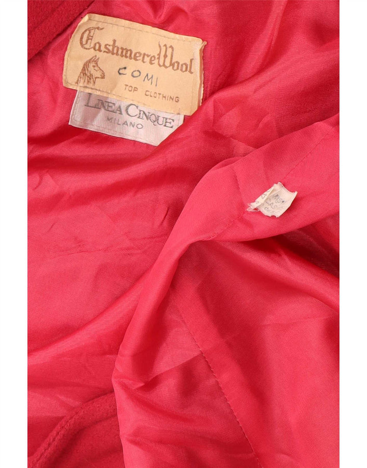 Soprabito Oversize da Donna Linea Cinque IT 46 Large Rosso Cashmere