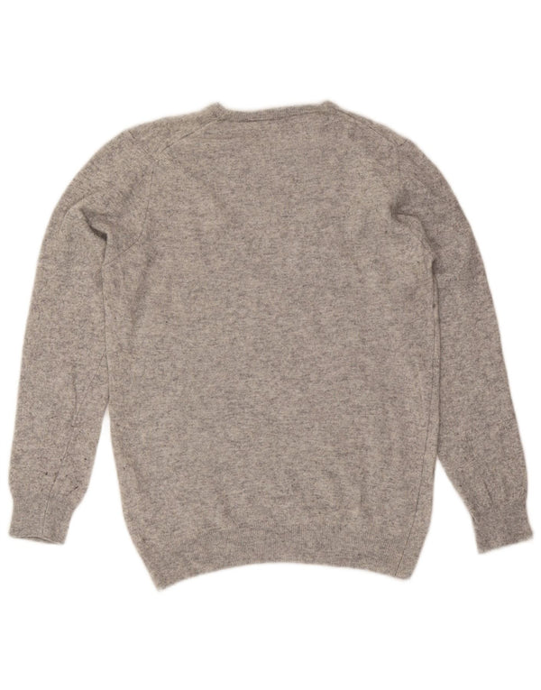 Maglione maglione girocollo da uomo Guess in viscosa screziata grigio medio