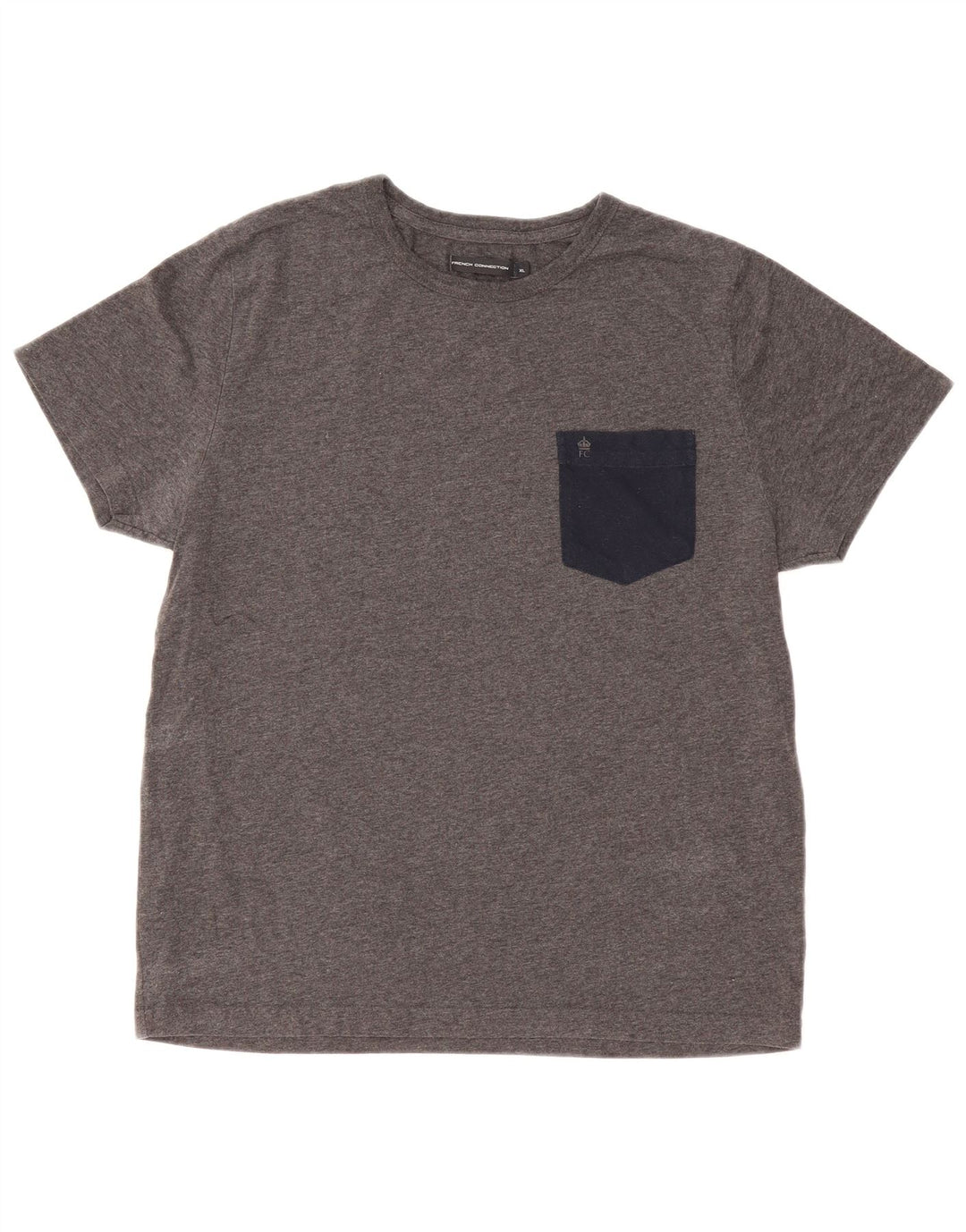T-shirt da uomo French Connection Top XL poliestere chiazzato grigio