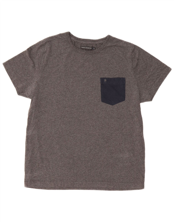 T-shirt da uomo French Connection Top XL poliestere chiazzato grigio