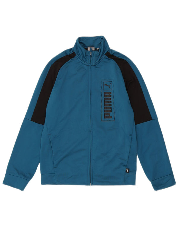 Giacca da ginnastica grafica da ragazzo Puma 11-12 anni Blu Colourblock