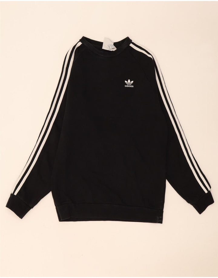 Felpa Adidas Uomo Maglione Piccolo Cotone Nero
