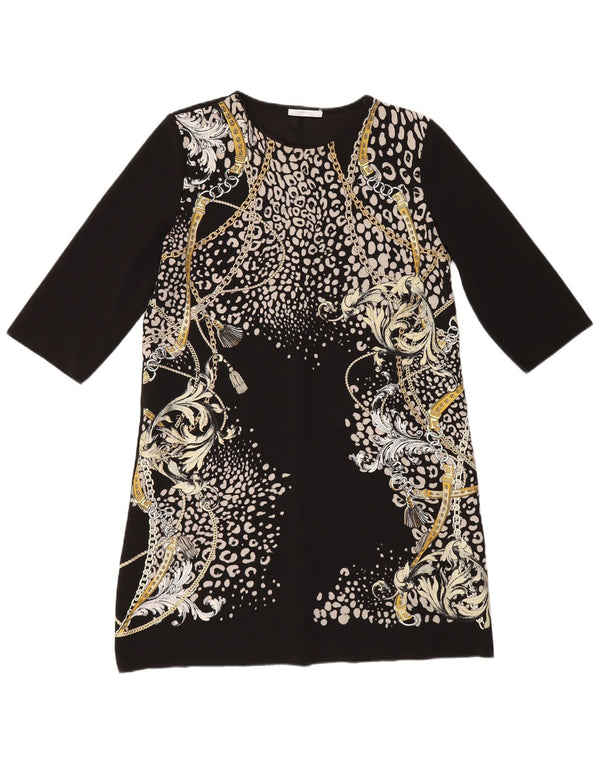 Abito a trapezio da donna Zara con maniche a 3/4 UK 16 grande poliestere nero