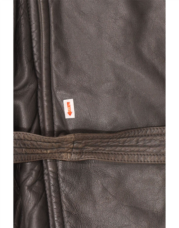 Cappotto in pelle da uomo DRESSCO IT 54 2XL Pelle grigia