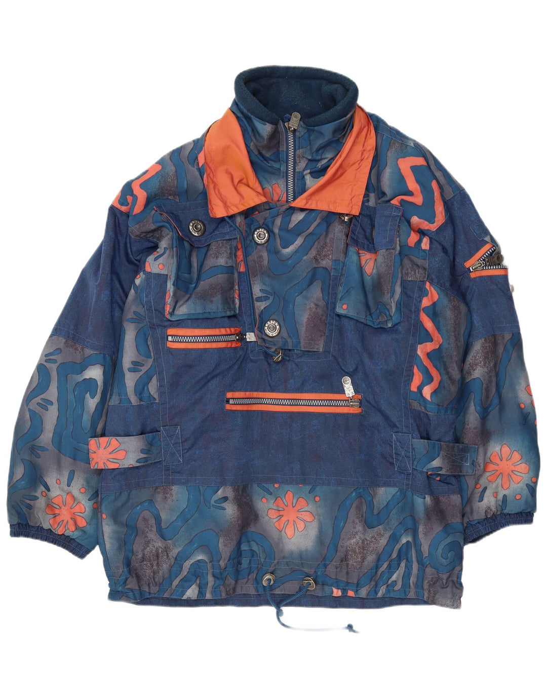 CANYON Giacca a vento pullover da uomo UK 40 Large Blue geometrica