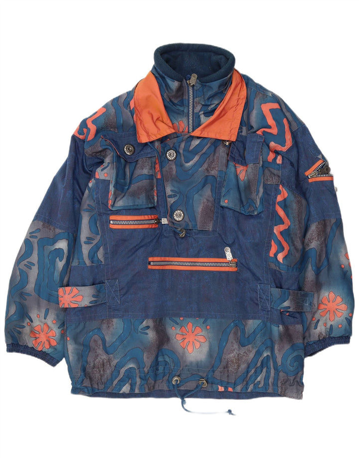 CANYON Giacca a vento pullover da uomo UK 40 Large Blue geometrica