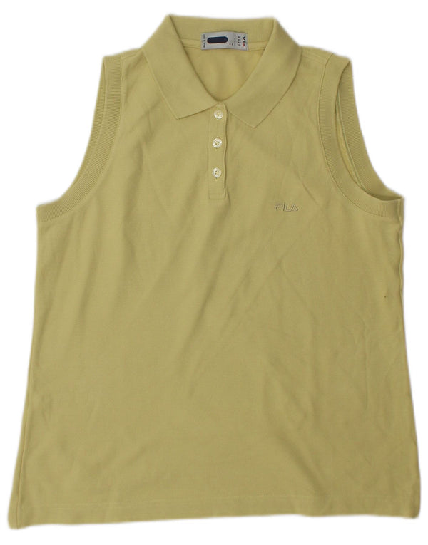Polo Smanicata Donna Fila IT 46 Large Verde Cotone