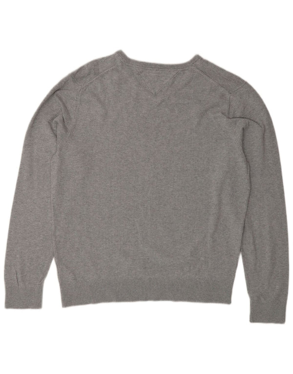 Tommy Hilfiger Uomo Maglione con scollo a V Maglione grande in cotone grigio