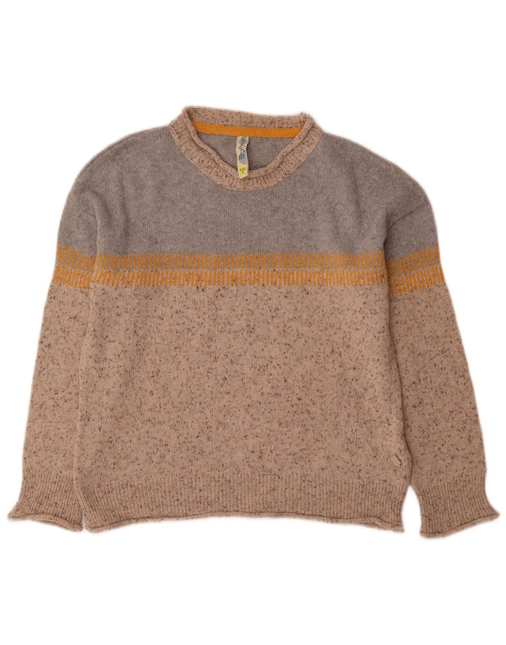 Maglione maglione a collo alto da donna Weird Fish UK 8 Small Grey Colourblock