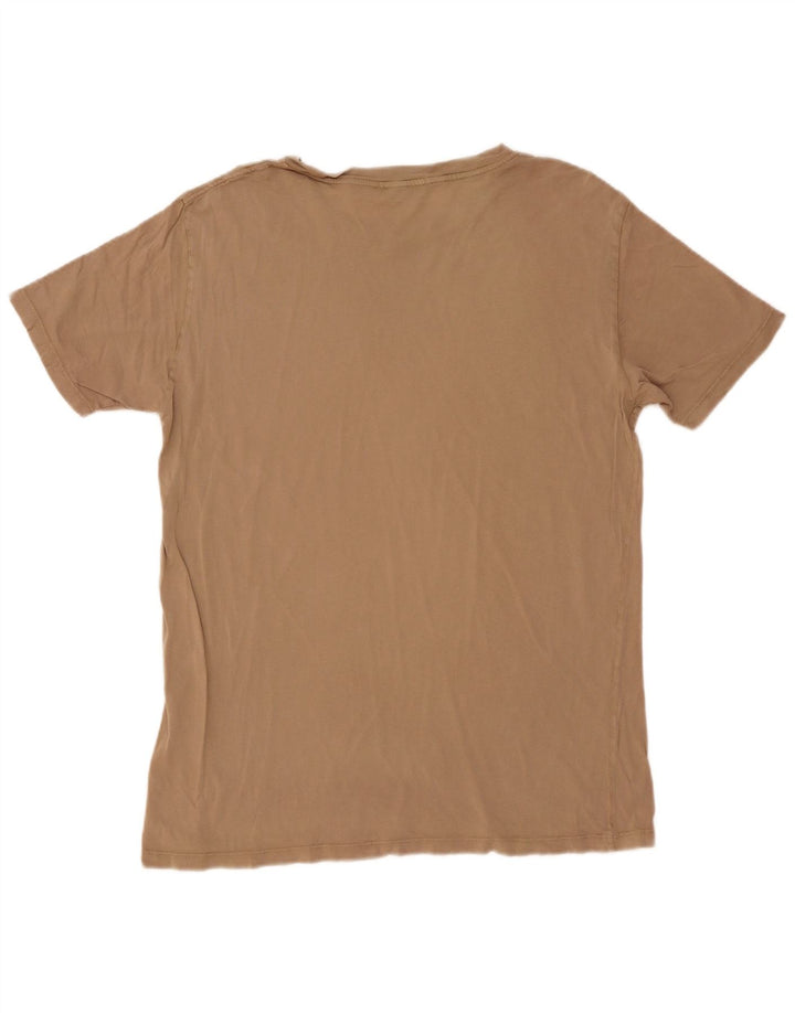 T-shirt da uomo Replay Top grande in cotone beige