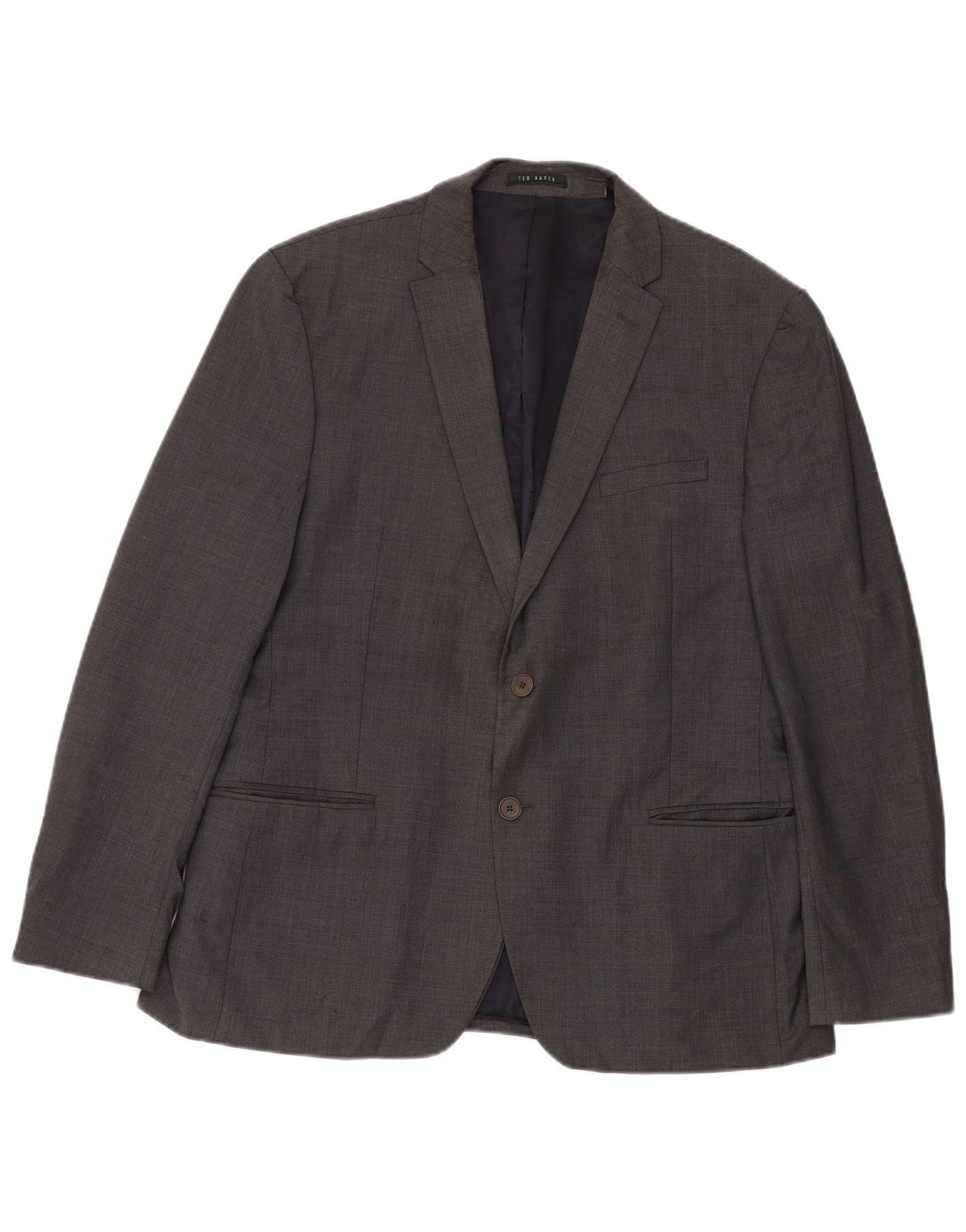 Giacca blazer slim fit da uomo a 2 bottoni Ted Baker UK 44 2XL lana grigia