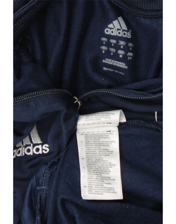 Giacca da ginnastica grafica da uomo Adidas Spartans piccola in poliestere blu navy