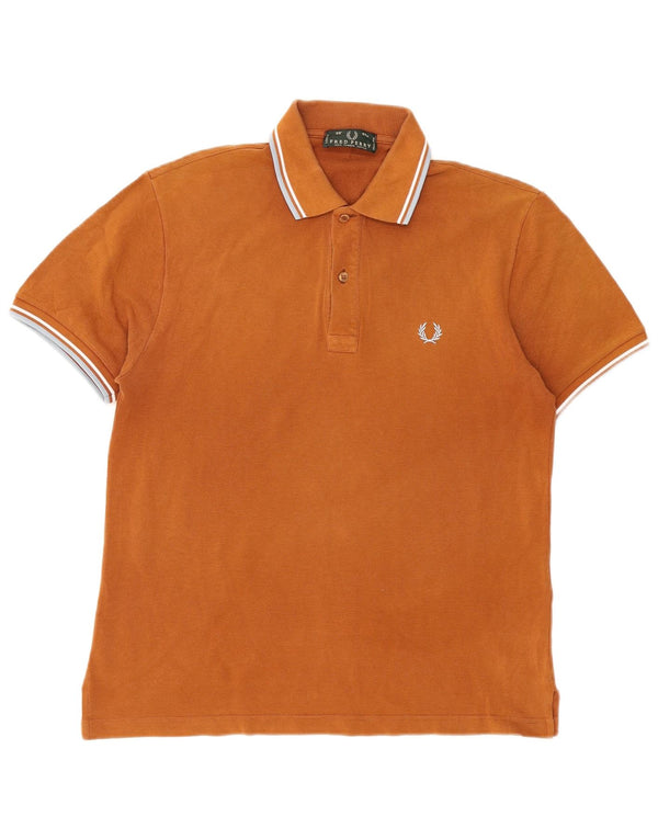 Polo da uomo Fred Perry piccola in cotone a righe marroni
