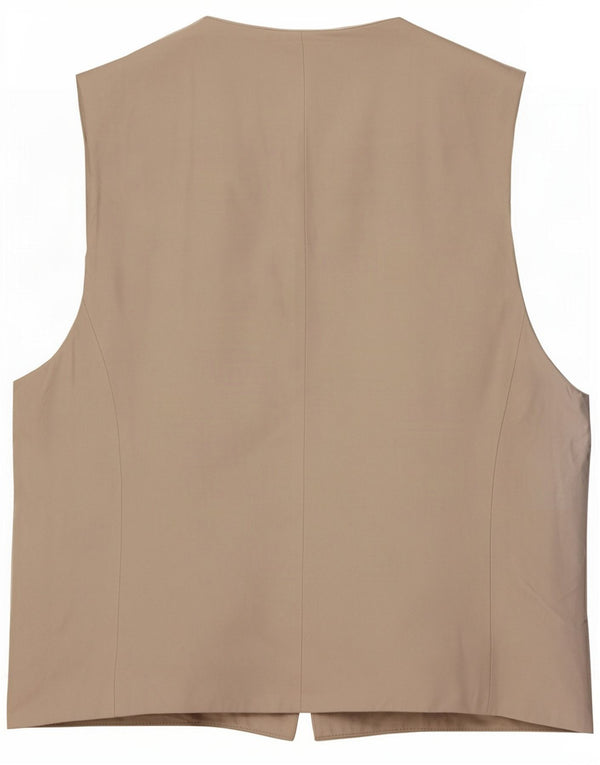 Gilet Zara da donna UK 14 grande in viscosa beige