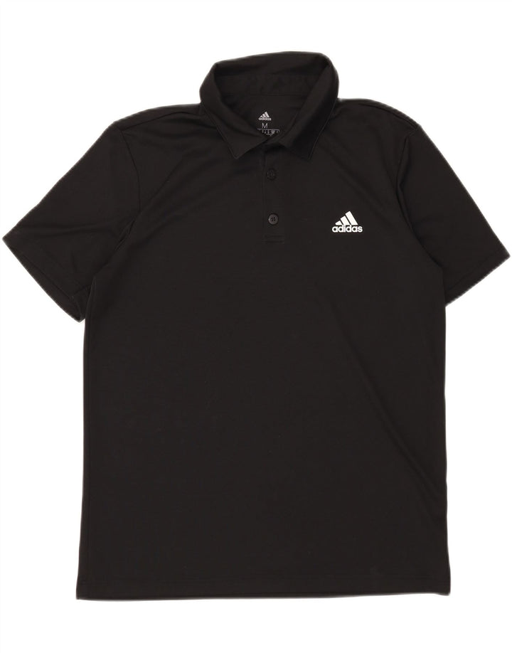Polo Adidas Aeroready da uomo in poliestere nero medio