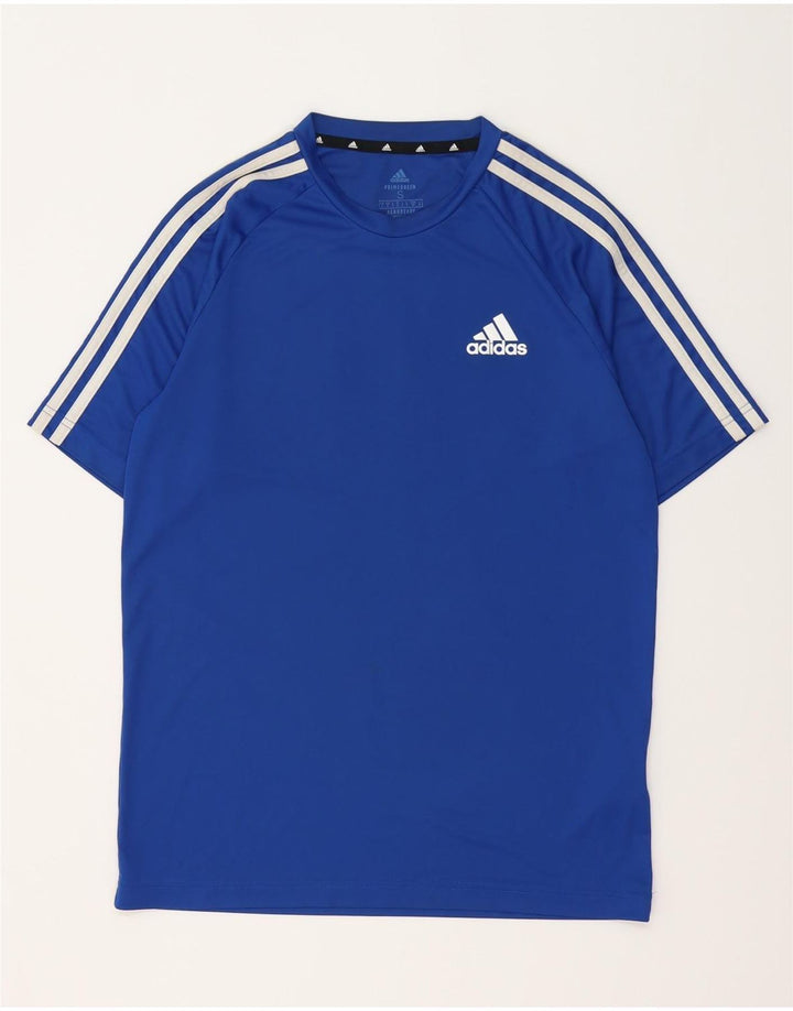 T-shirt ADIDAS Climalite da uomo piccola in poliestere blu