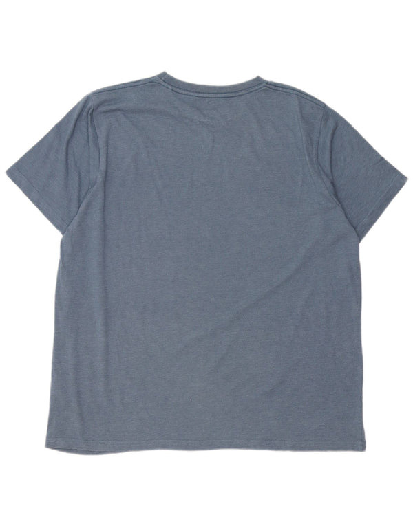 T-shirt grafica da uomo Weird Fish Top XL in cotone blu