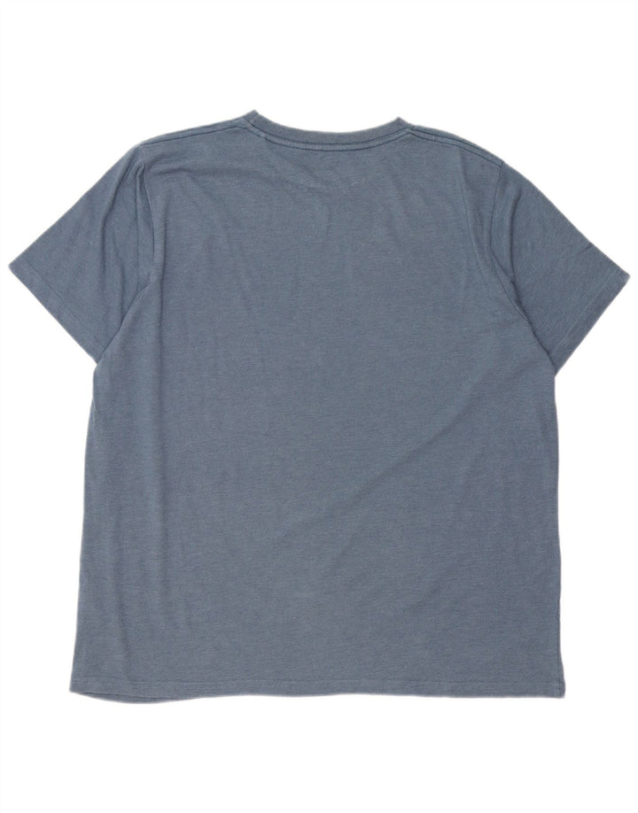 T-shirt grafica da uomo Weird Fish Top XL in cotone blu
