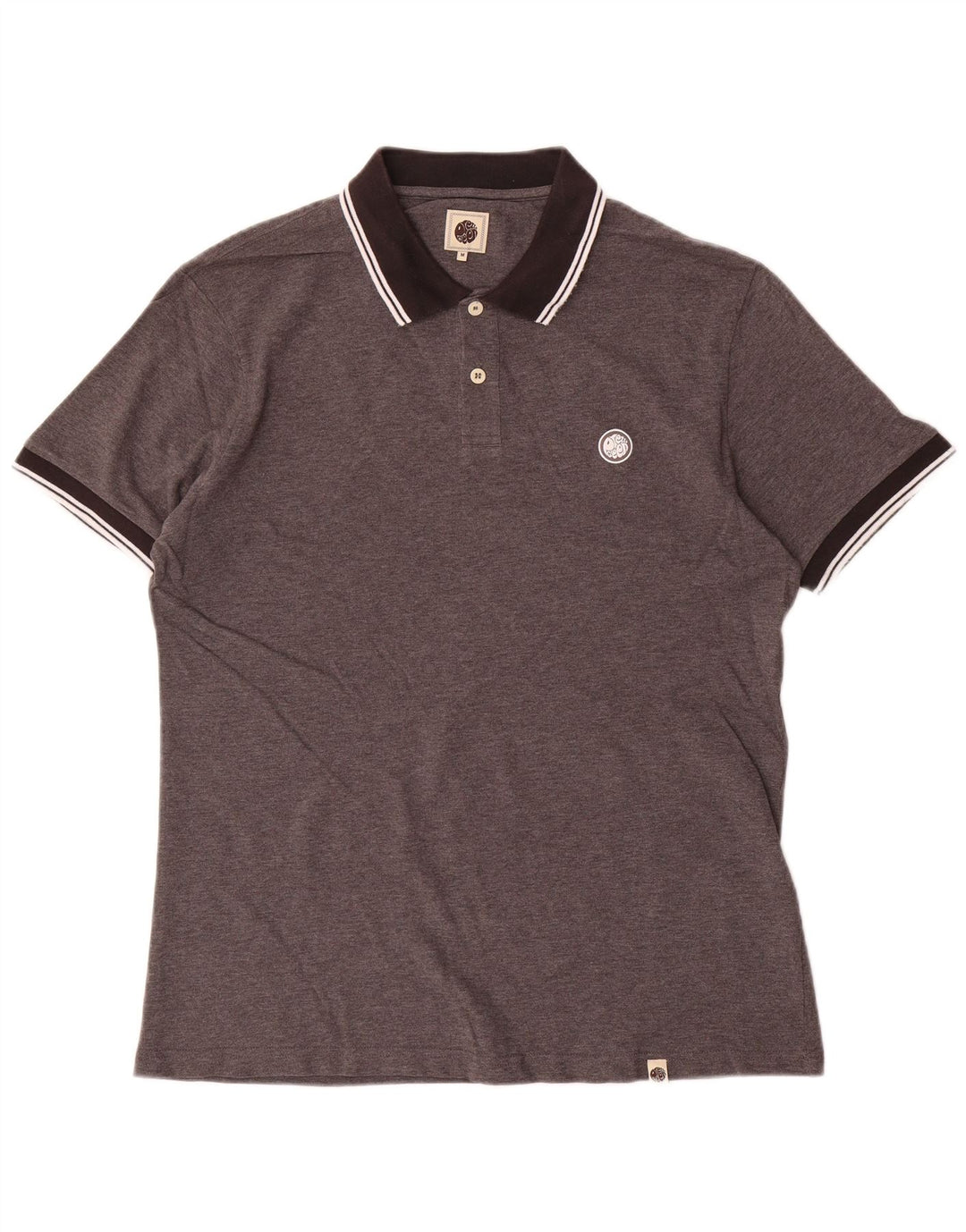 Polo da uomo Pretty Green in cotone grigio medio
