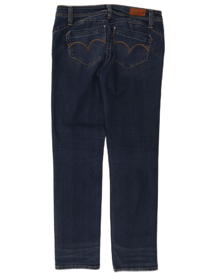 Jeans dritti a vita bassa da donna Levi's W29 L30 cotone blu