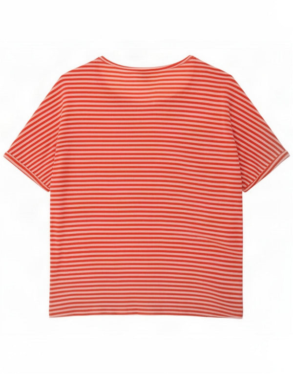 Phase Eight T-shirt da donna vestibilità comoda UK 12 a righe rosse medie