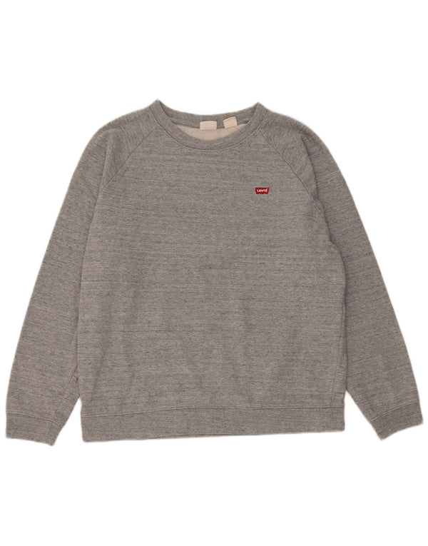 Felpa da donna Levi's Jumper UK 14 Cotone screziato grigio medio