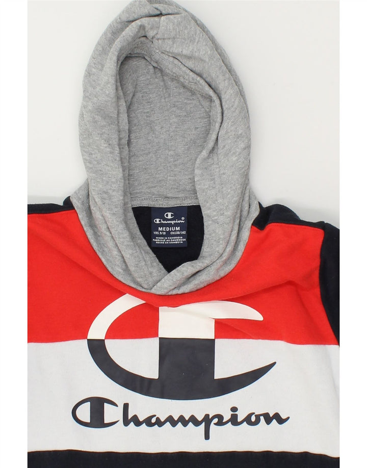 CHAMPION Boys Graphic Hoodie Jumper 9-10 Years Medium Multicoloured Vintage Champion and Second-Hand Champion from Messina Hembry 