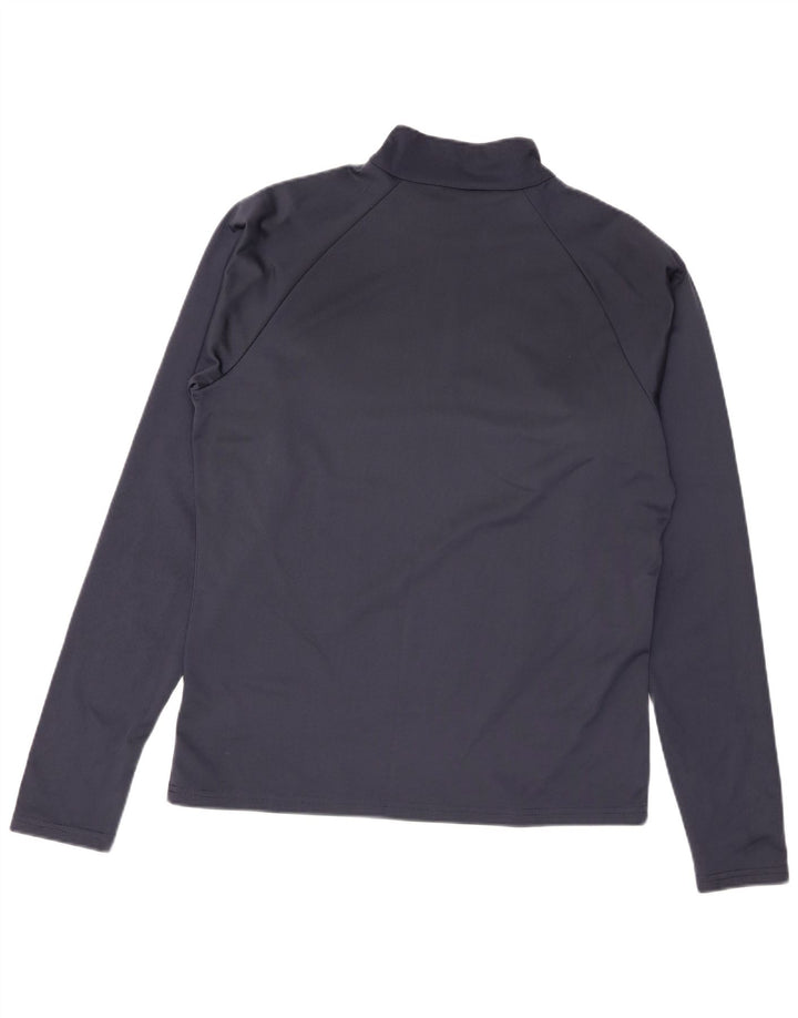 Maglia da tuta da uomo Puma con zip e collo in tinta unita blu navy medio