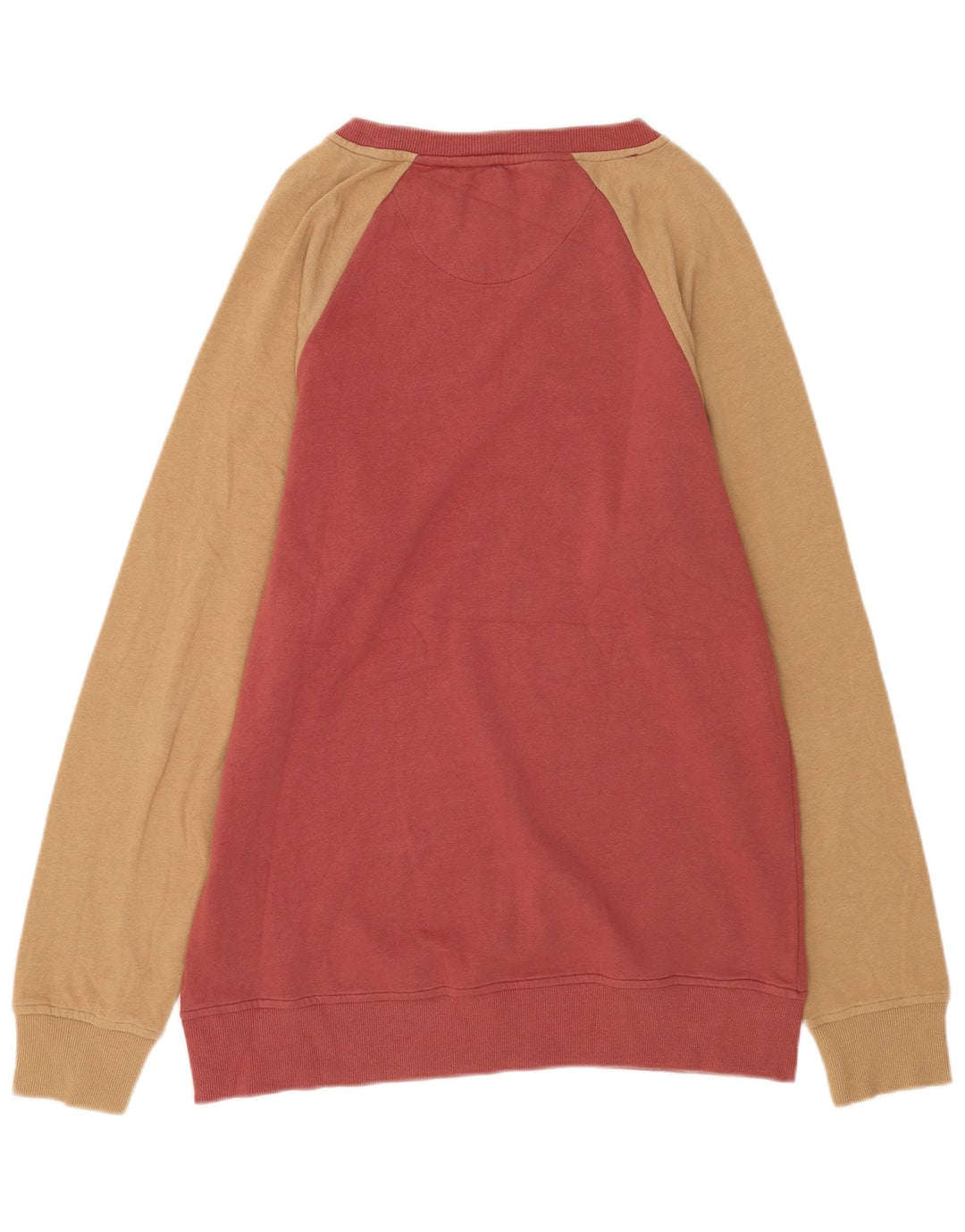 Felpa da uomo slim fit Volcom, maglione in cotone color block rosso medio