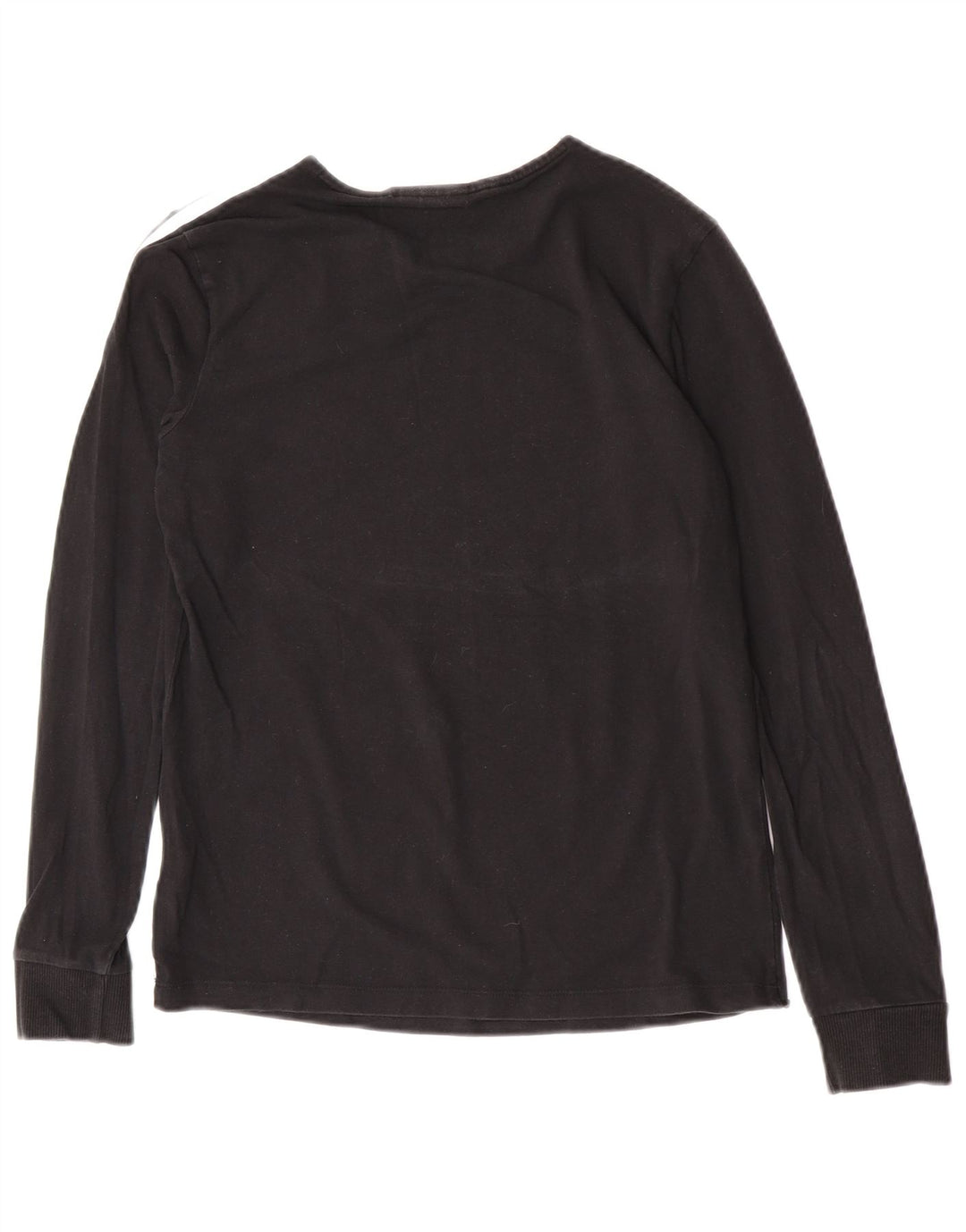 Top Adidas da donna a manica lunga UK 10 piccolo cotone nero