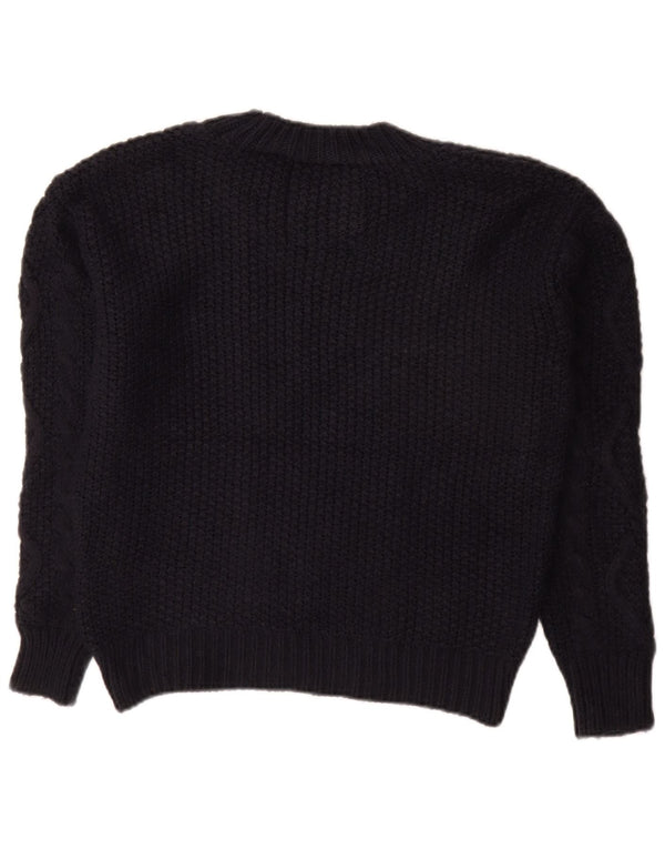 Maglione maglione oversize da donna con scollo a barca SUPERDRY UK 8 piccolo blu navy