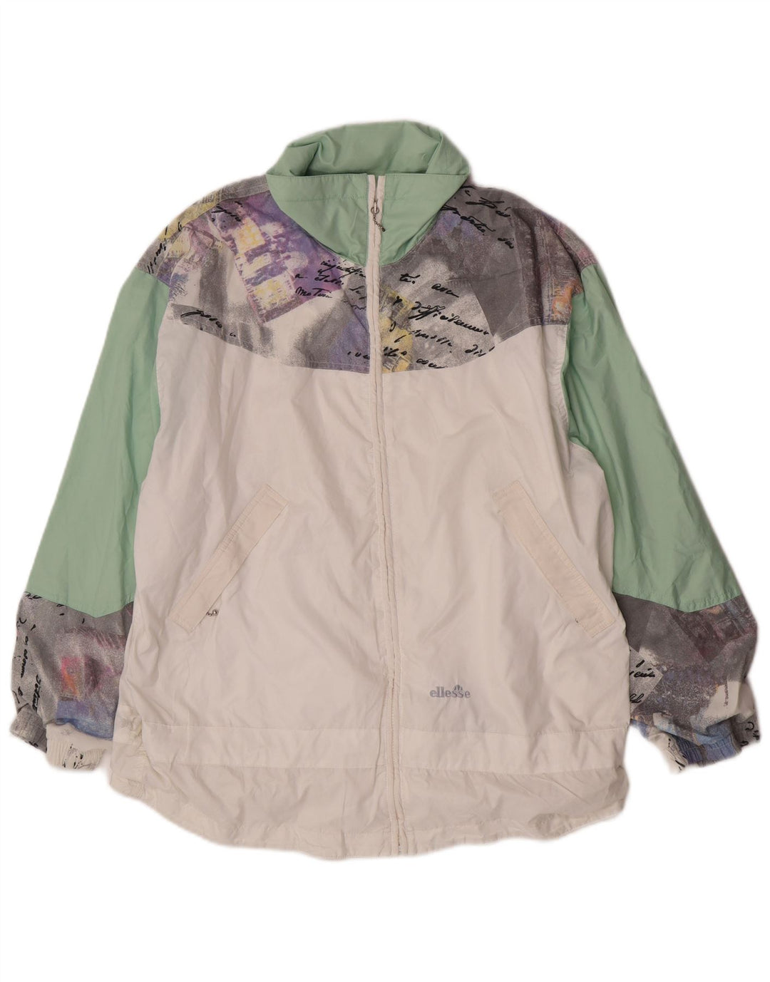 Giacca da tuta da uomo Ellesse IT 46 Small Poliestere color block bianco