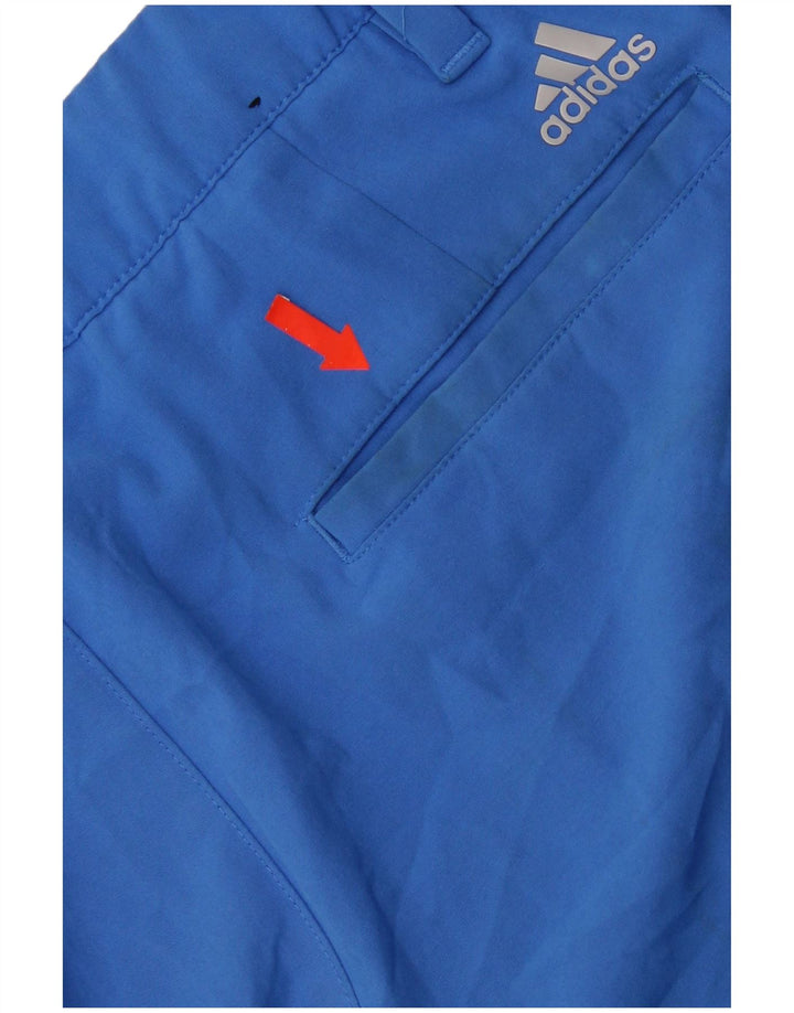 Pantaloncini chino da uomo Adidas W34 Large blu in poliestere