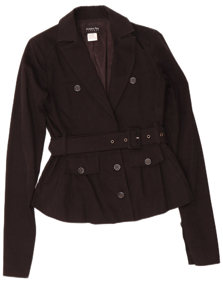 Giacca Blazer 2 Bottoni Donna Patrizia Pepe IT 44 Cotone Medio Nero