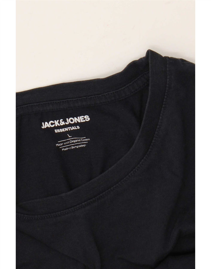 Jack & Jones T-shirt da uomo Top Large in cotone blu navy
