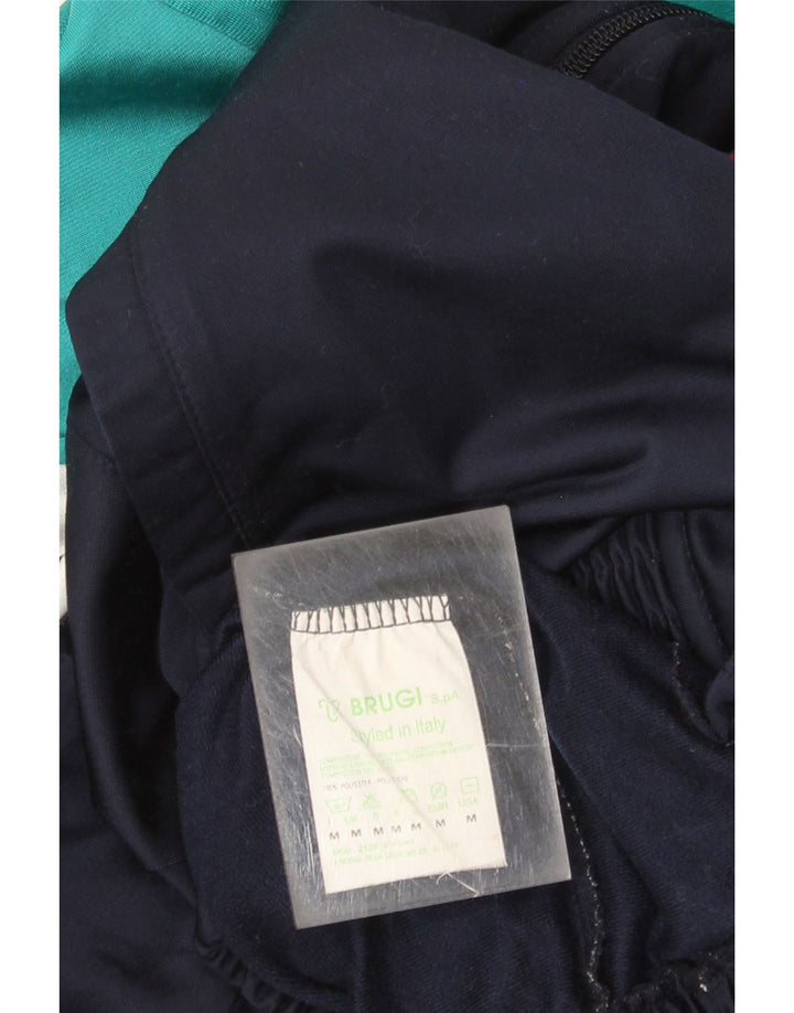 Giacca da tuta grafica Brugi da uomo USA, color block medio blu navy