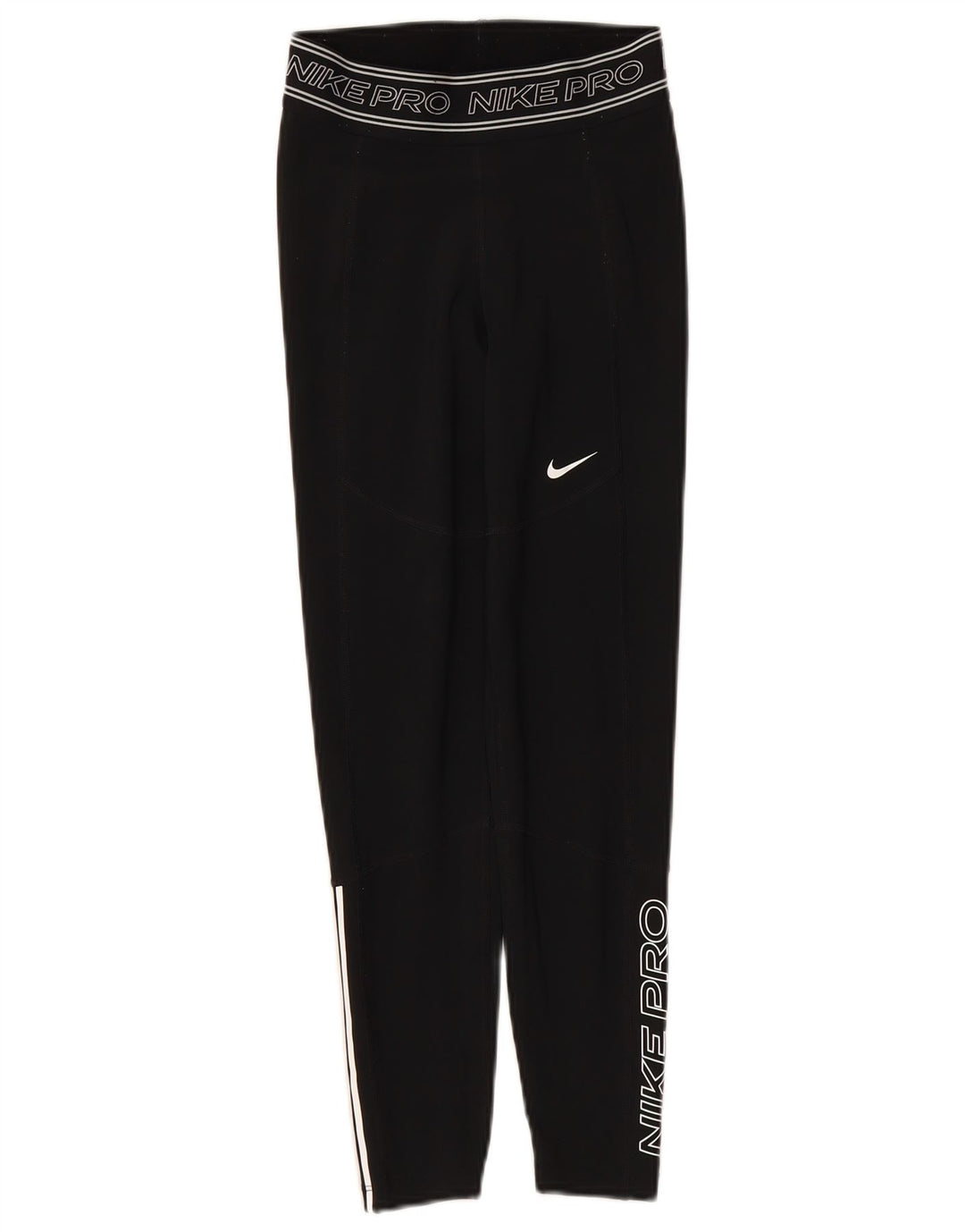 Leggings grafici NIKE da donna Dri Fit UK 4 XS poliestere nero