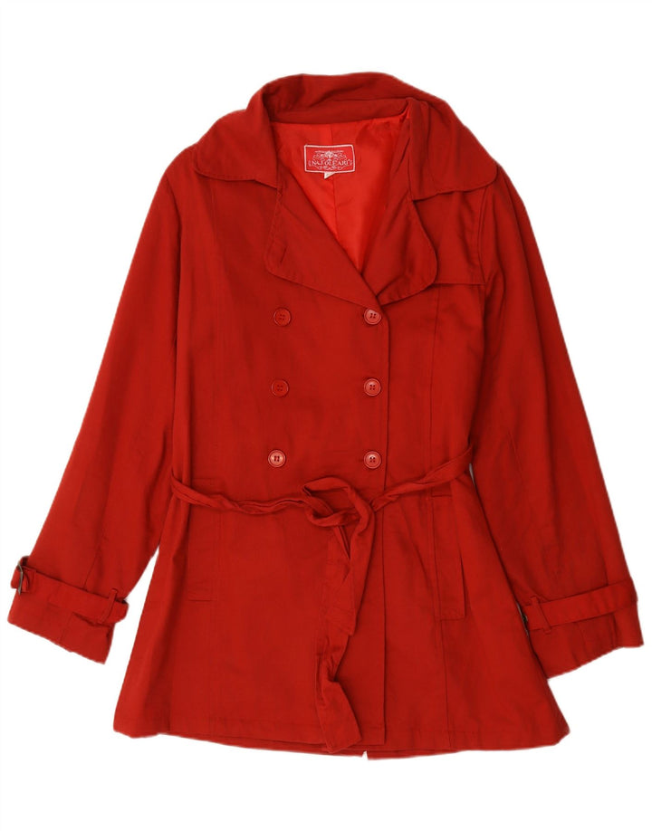 Trench oversize da donna Naj Oleari US 2 XS rosso cotone