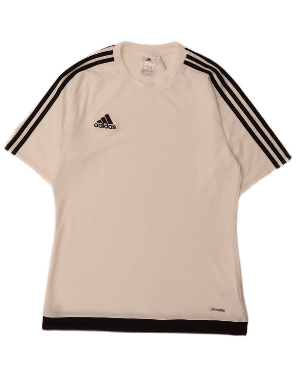 T-shirt da uomo Adidas Top Small bianca in poliestere sportiva